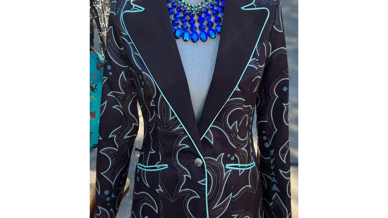 Brown, Cream and Turquoise Jacket