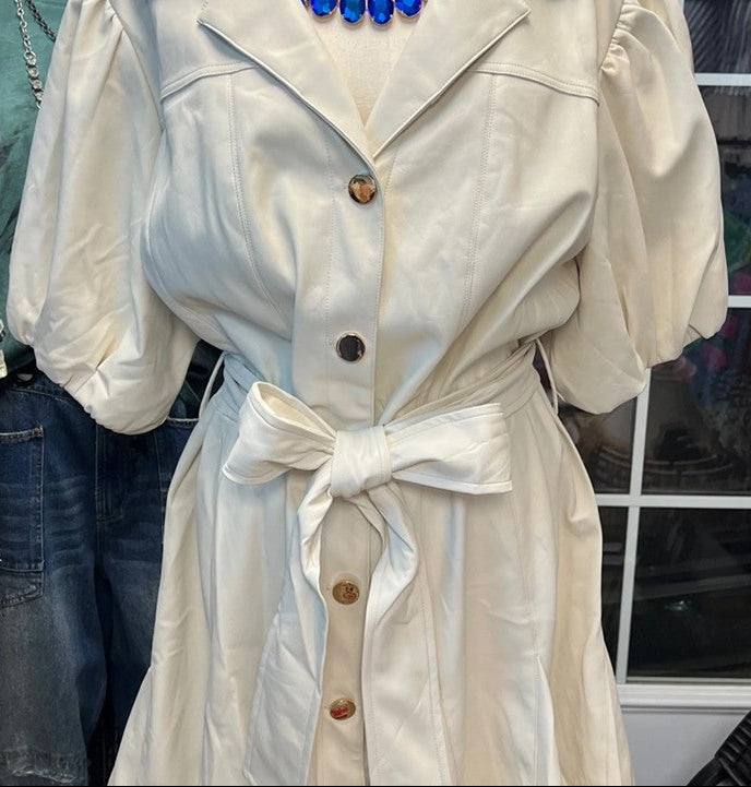 Faux Leather Dress