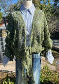 Green Crocheted Shaw