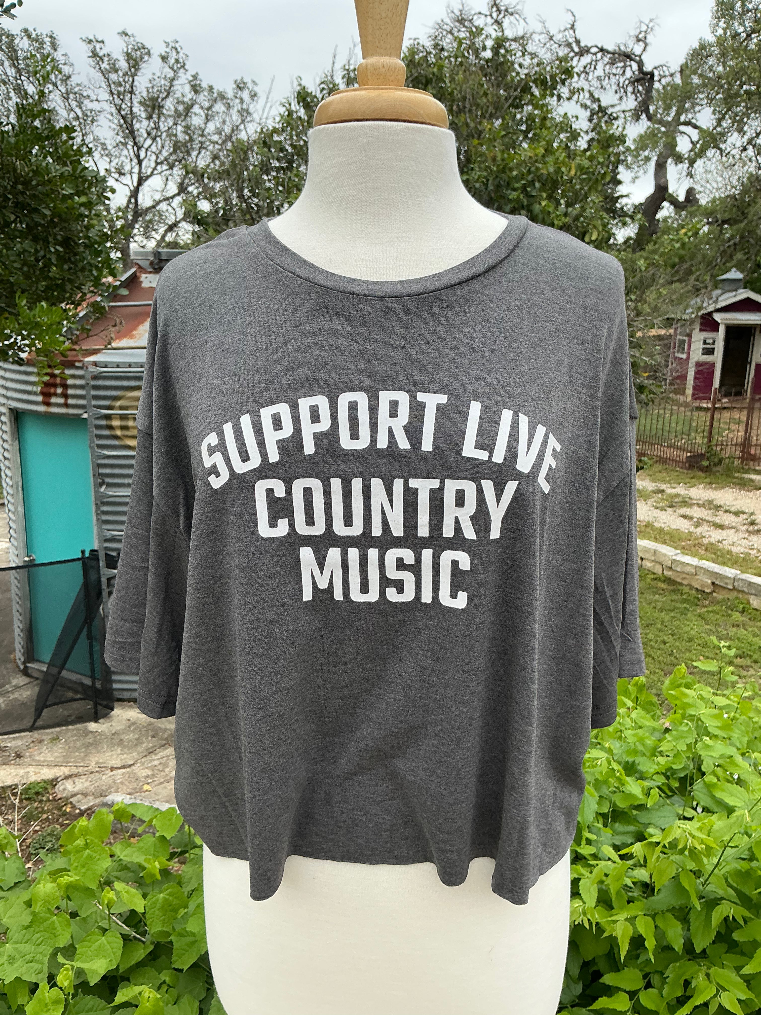 Support Live Music Cropped Tee