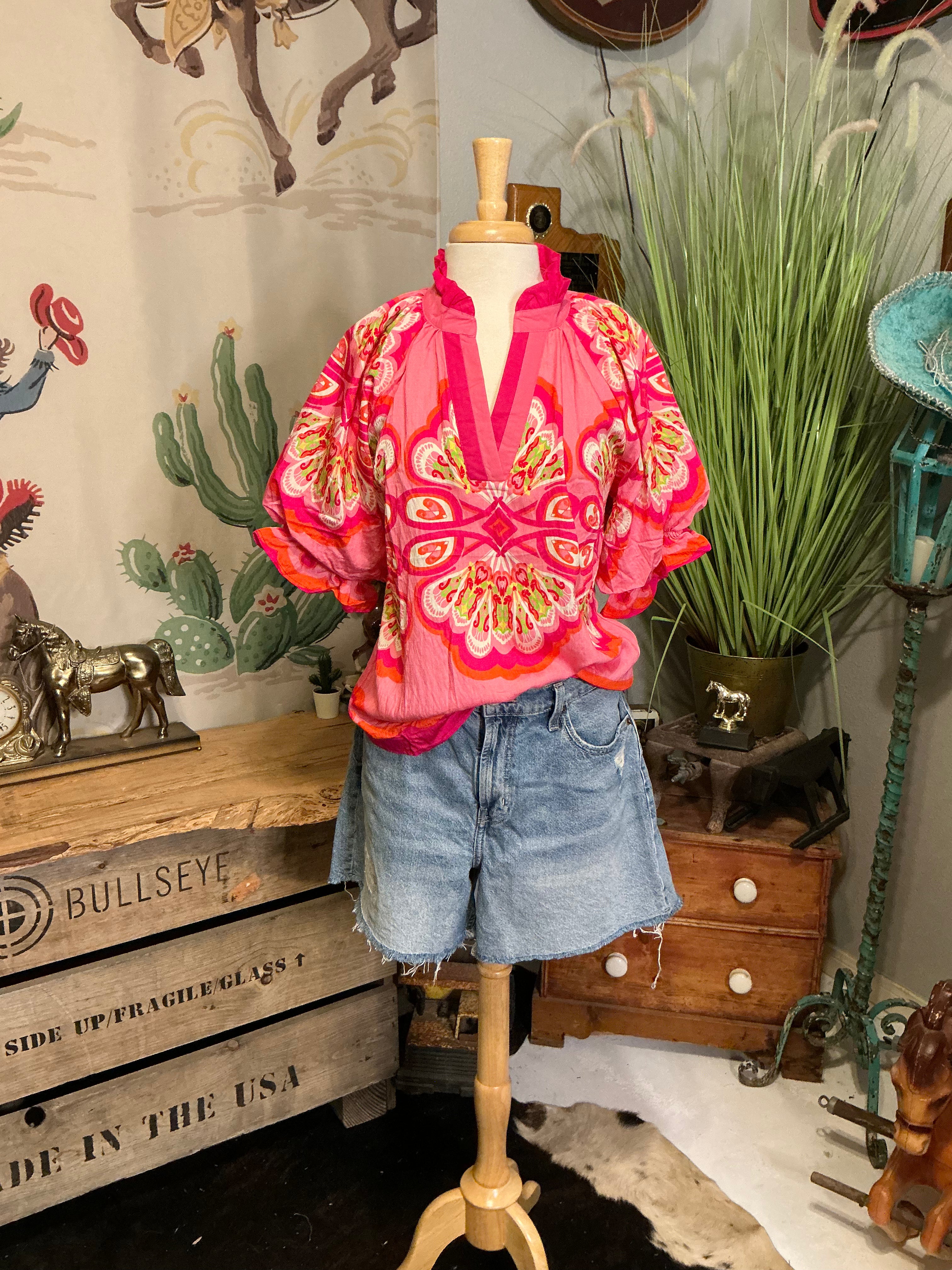 Fuchsia Mix Blouse