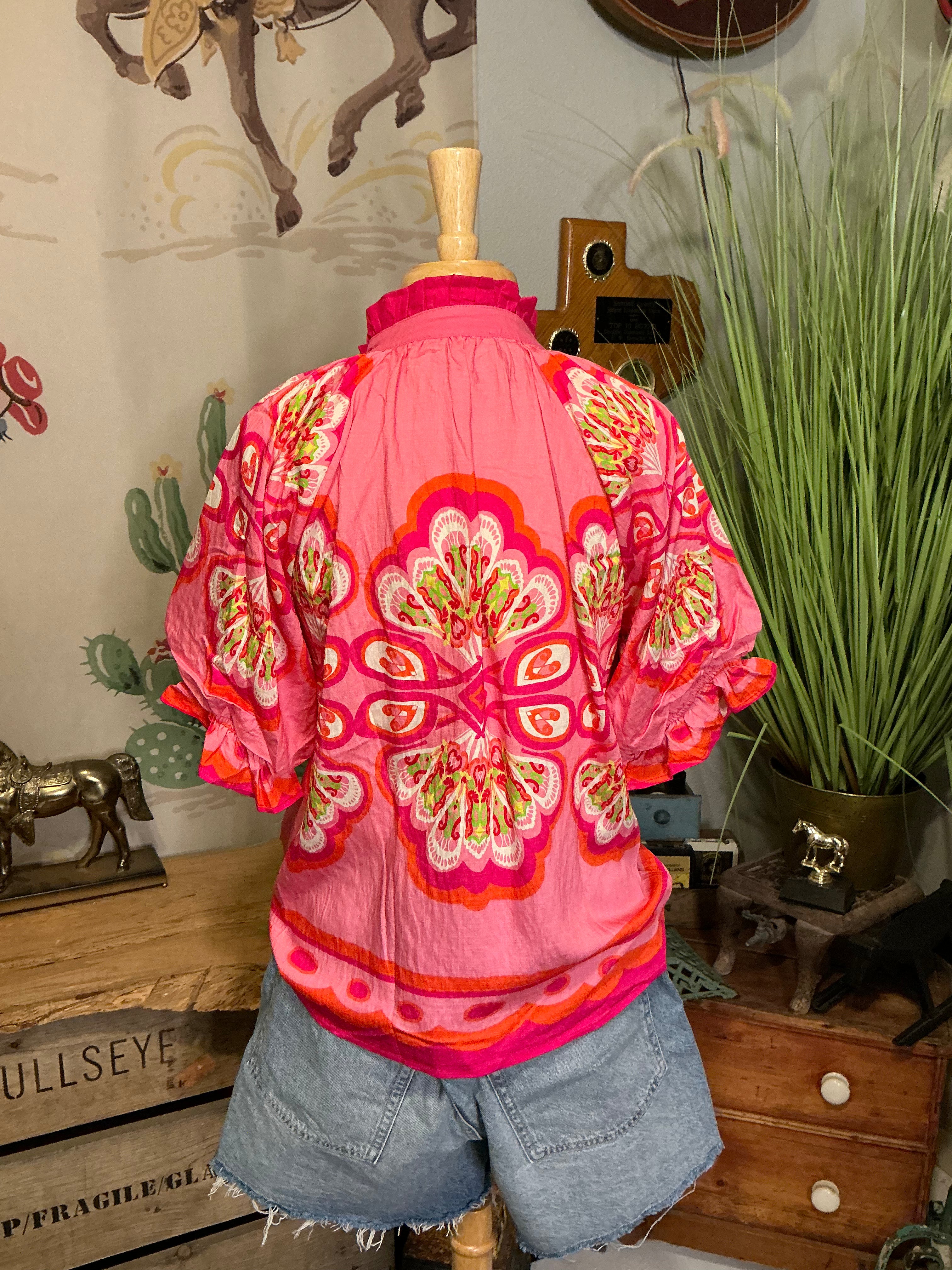 Fuchsia Mix Blouse