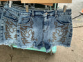 Denim Shorts with Western Stitching