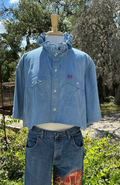 Ruffled Denim Shirt