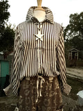 Brown Striped Blouse